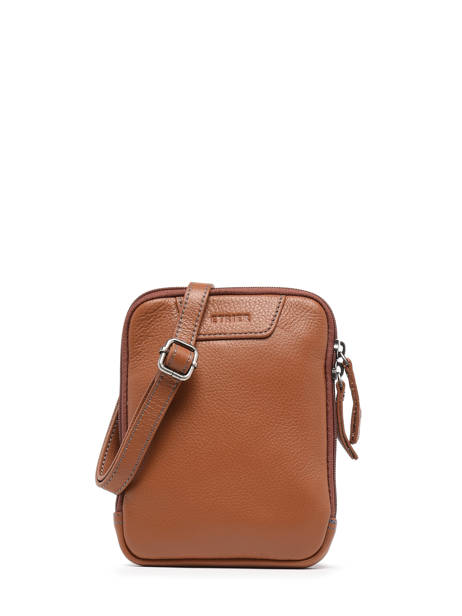 Cross Body Tas S Foulonné Leder Etrier Bruin foulonne 42133